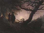 Caspar David Friedrich Man and Woman Contemplating the Moon (mk43) oil painting picture wholesale